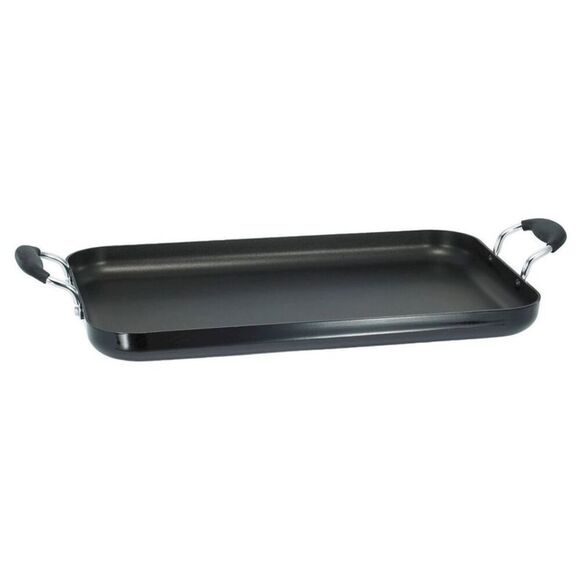 T-Fal -  18"x11" Double Burner Griddle Pan Nonstick C Black - Picture 1 of 3